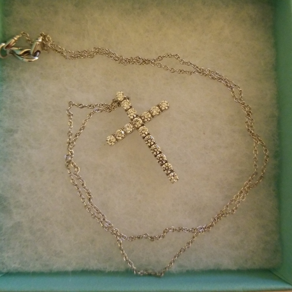 18k Gold diamond 16" chain